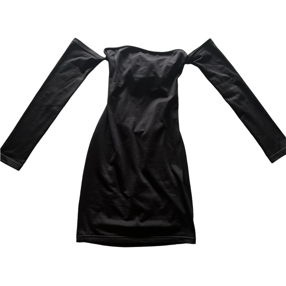 Backless Lace Up Bodycon Sleeved Mini Dress